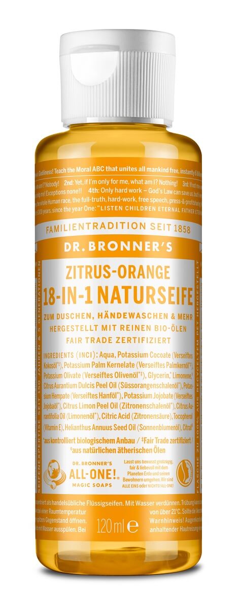 Dr. Bronner´s 18-IN-1 Naturseife 120 ml Zitrus-Orange