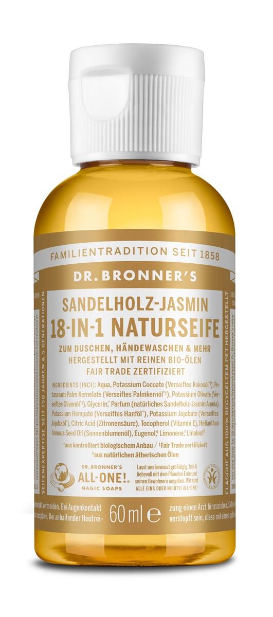 Dr. Bronner´s 18-IN-1 Naturseife 60 ml Sandelholz-Jasmin