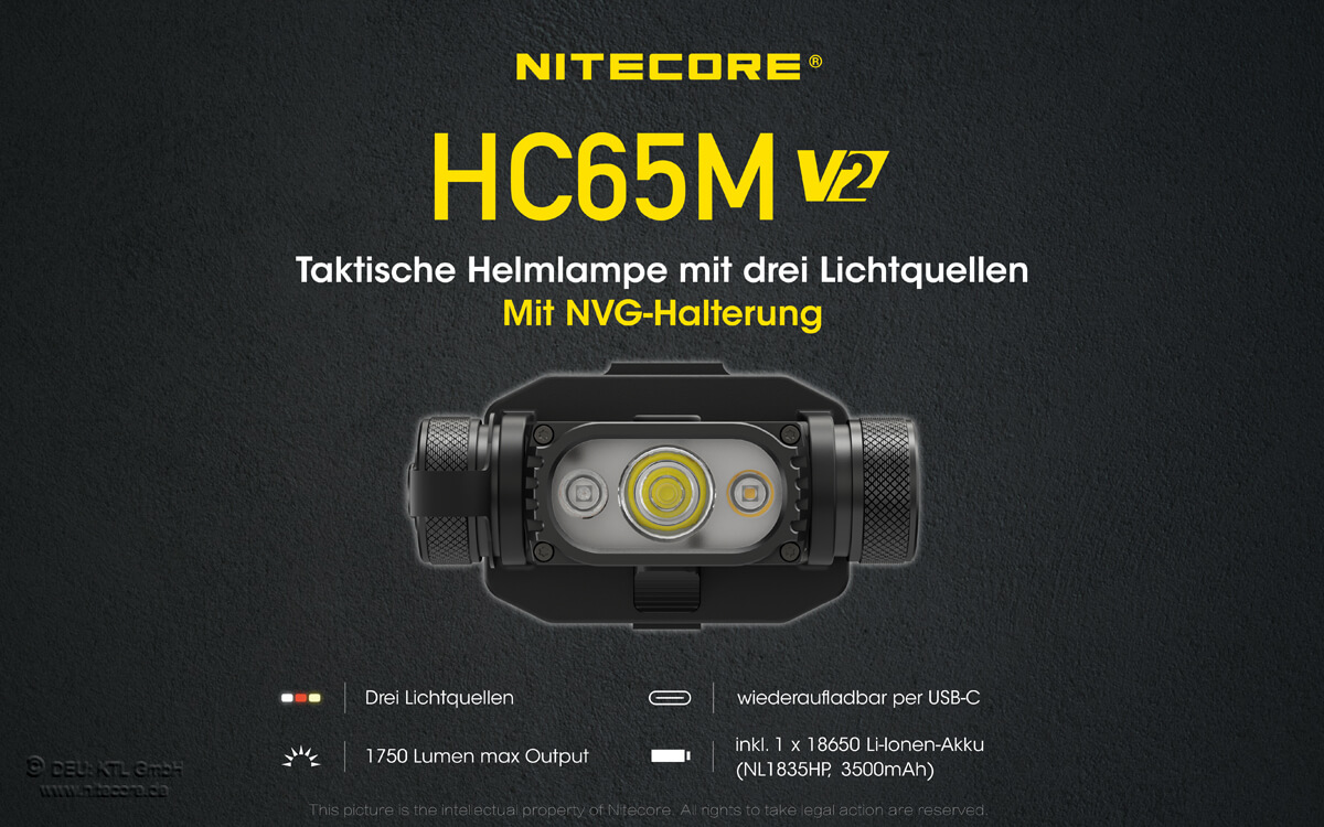 Nitecore HC65M V2 - 1750 Lumen