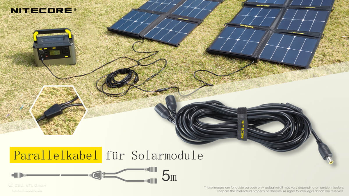 Nitecore Verlängerungskabel für Solarpanel - 5m