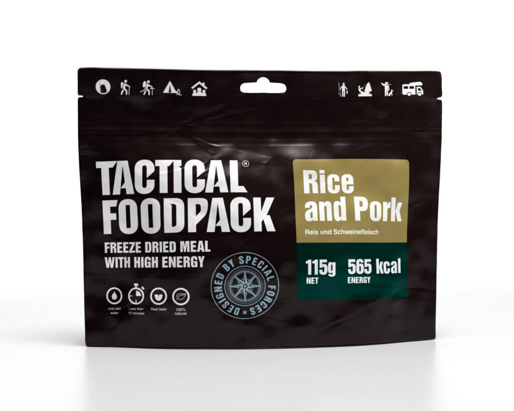 Tactical Foodpack Reis mit Schweinefleisch