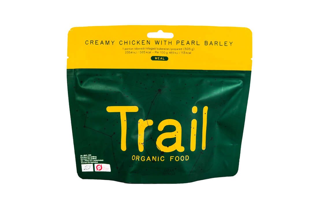 Trail Organic Food Cremiges Hühnchen mit Perlgerste