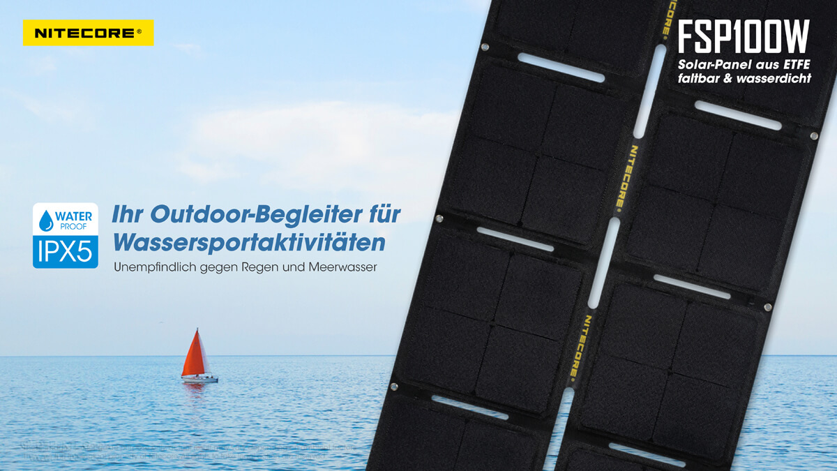 Nitecore FSP100W - IPX5 Solarpanel